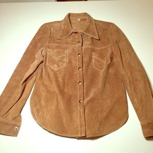 Genuine Suede Leather Shirt Jacket S